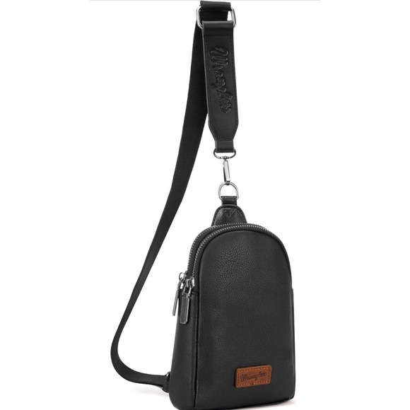 Wrangler Crossbody Sling Bag for Women Fanny Pack Purse Chest Bag: Brown - Picture 3 of 7